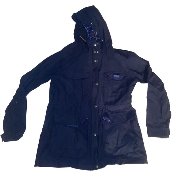 Penfield Madewell Kasson Parka Jacket Women Size Large 60/40‎ Blue Broken Zipper - Picture 1 of 16